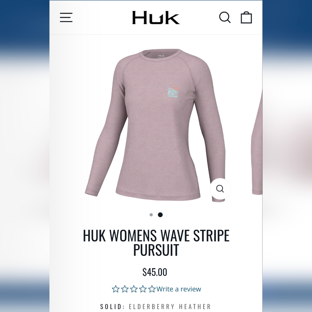 HUK new with tag elderberry fishing pursuit (M)